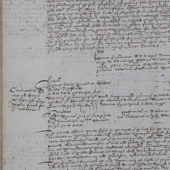 Image of a justiciary court record of accidental death of a speactator at Kelso, who was struck near the ear by a stray golf ball and subsequently died from his injuries, 1632 (Crown Copyright, National Records of Scotland, JC2/7)