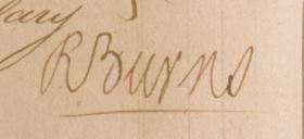 Robert Burns' signature from Excise salary book, 7 June 1796