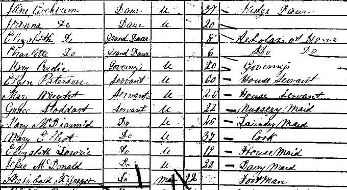 1851 Census record for Henry Cockburn, page 23