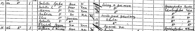 1891 Census return for Archibald Geikie