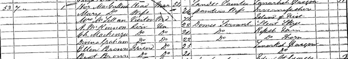 1861 Census record for Horatio McCulloch