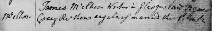 Marriage entry for Agnes Maclehose