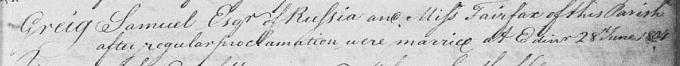 Marriage entry for Mary Somerville, 1804