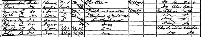 1901 Census record for William Clark Souter