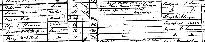 1851 Census record for William Thomson