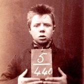 Photograph of Peter - alias John Porter, a prisoner in Barlinnie Prison, Glasgow, 23 Mar 1883 (Crown Copyright, National Records of Scotland, HH21/70/97/11/D)