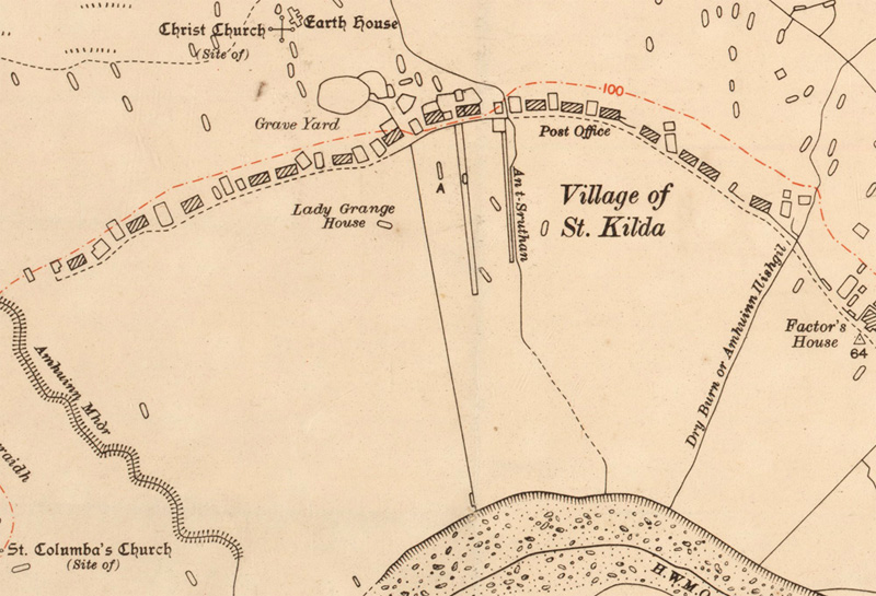 An ordnance survey of the island of Hirta in St Kilda Courtesy of the National Records of Scotland 