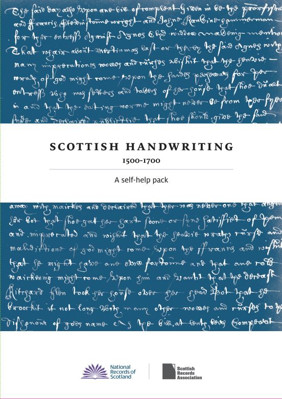 Front cover of the Scottish Handwriting pack
