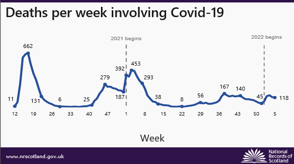 graph showing deaths involving covid-19
