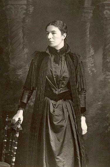 Portrait photograph of Mary Augusta Ward, novelist and social worker.