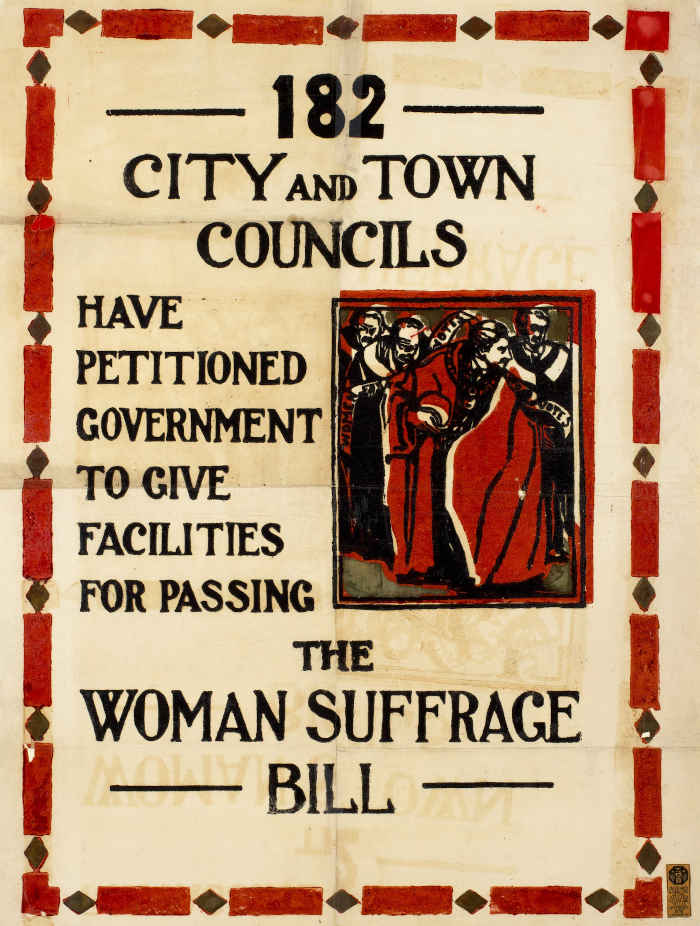 Image showing a suffrage campaigning poster.