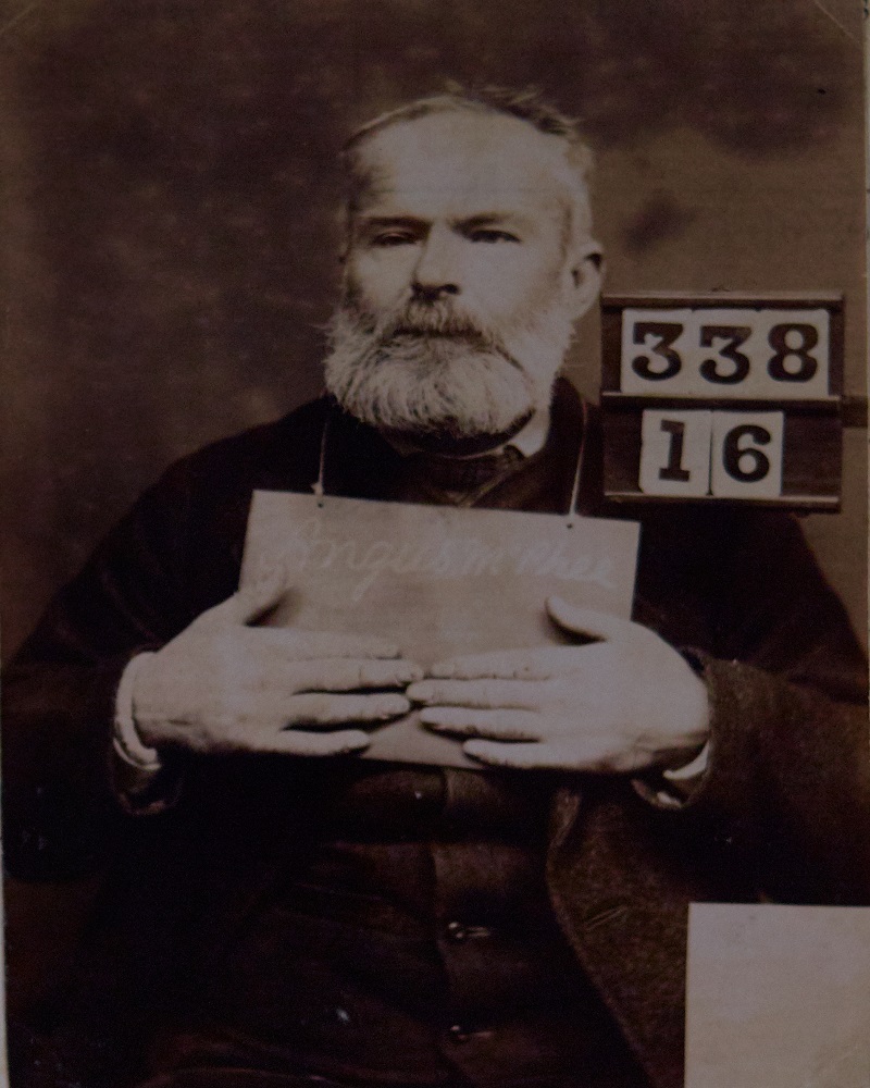 Photograph of Angus McPhee taken from the Criminal Lunatic Department Case Book