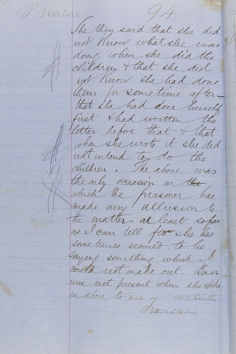 Evidence from Peter Milne, Constable of Edinburgh County Police, 27th March 1871. page 4