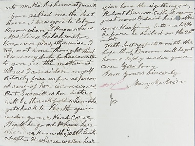 Letter from Mary Mair, Kilmarnock, 27th January 1890 to Dr McNaughton. page 2