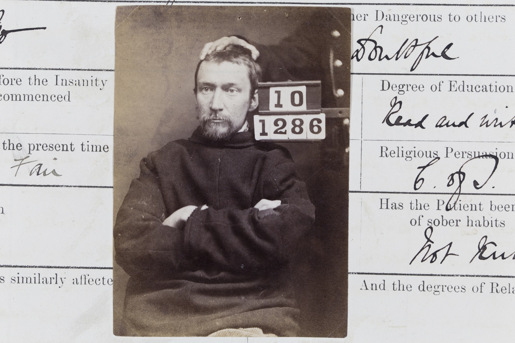 William Porter’s photograph from the Criminal Lunatic Department Case Book