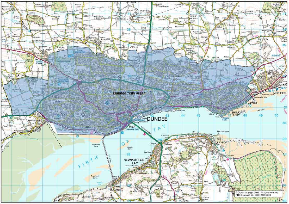 image of Map 4b : Dundee "city area"